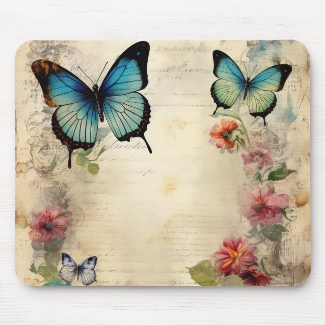 Tapis De Souris "Papillons rustiques" (Devant)