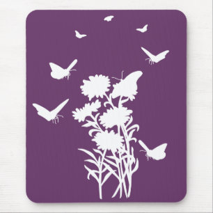 Tapis De Souris Papillons Silhouette Mousepad