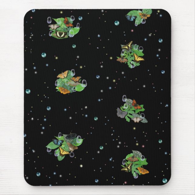 Tapis De Souris Papillons sur Feuille (Devant)