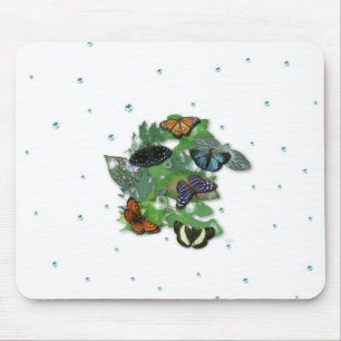 Tapis De Souris Papillons sur Feuille