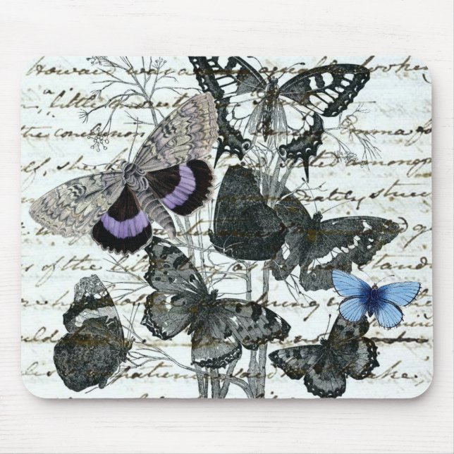 Tapis De Souris Papillons vintages Austen Mousepad (Devant)