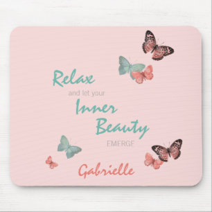 Tapis De Souris Papillons w. Citation Beauté intérieure - Personna