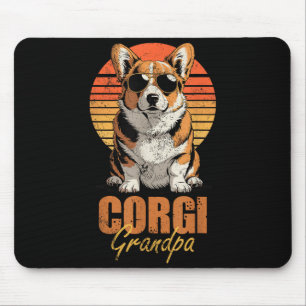 Tapis De Souris Papy Cool Rétro Corgi Amusing Vintage Amateur de C
