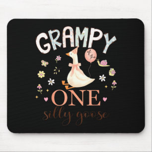 Tapis De Souris Papy de la fille qui a 1 an de la seule oie idiote