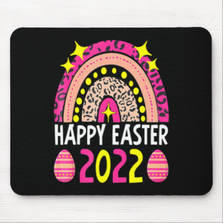 Tapis De Souris Pâques 2022 arc-en-ciel mignon joyeuses Pâques 202