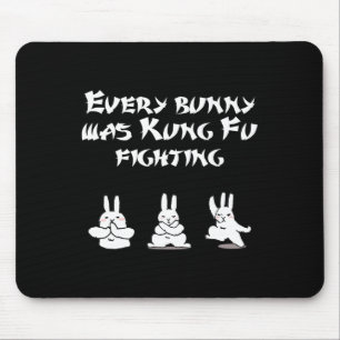 Tapis De Souris Pâques Amusantes Chaque Lapin Était Kung Fu Lutter