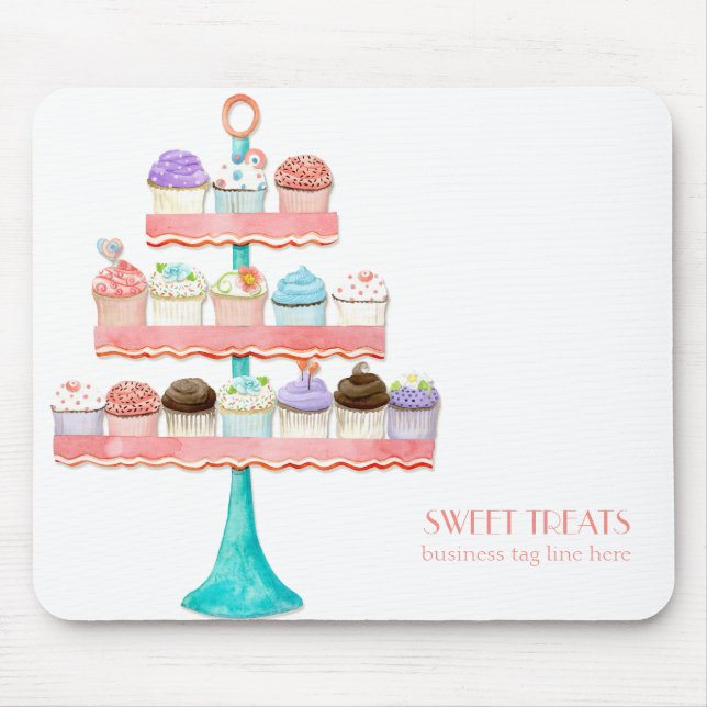 Tapis De Souris Paquet d'affaires Cupcake Dessert Baking Bakery (Devant)