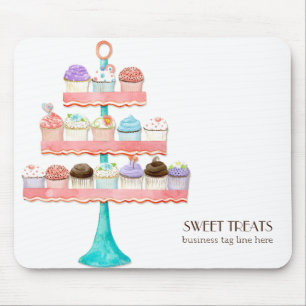 Tapis De Souris Paquet d'affaires Cupcake Dessert Baking Bakery