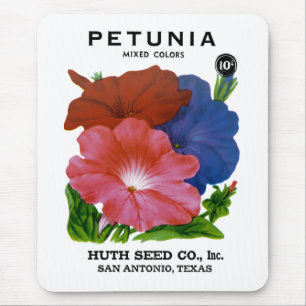 Tapis De Souris Paquet de semences Vintage Petunia