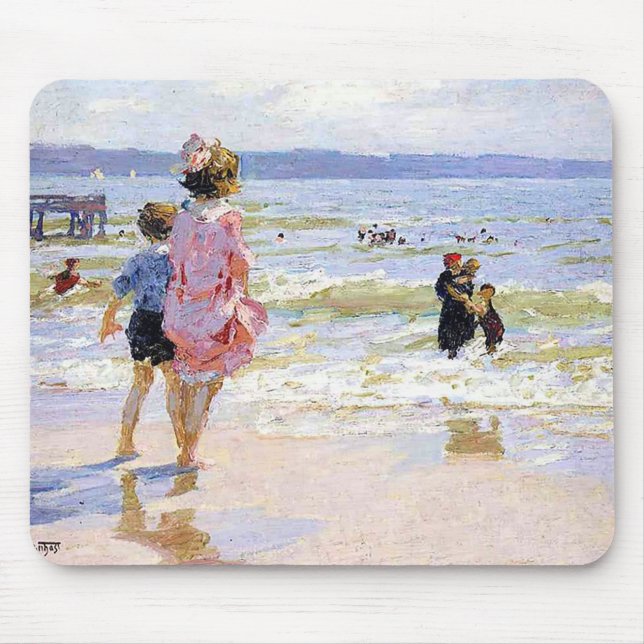 Tapis De Souris Par la mer par Edward Henry Potthast (Devant)
