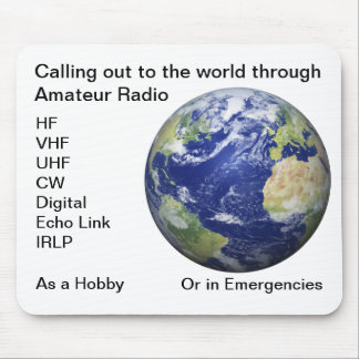 Tapis de souris par radio amateur du monde