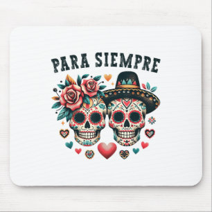 Tapis De Souris Para Siempre Mexicaine Couple Sugar Skull Valentin