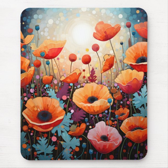 Tapis De Souris Paradis doré de la coquelicot (Devant)