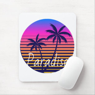 Tapis De Souris Paradis du coucher de soleil rétro