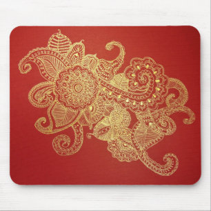 Tapis De Souris Paradis rouge de henné