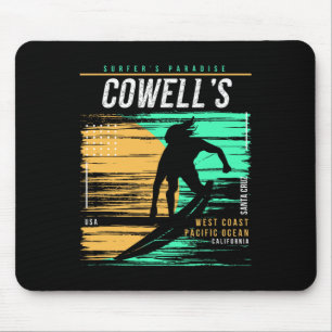 Tapis De Souris Paradis vintage des surfeurs de Cowell en Californ