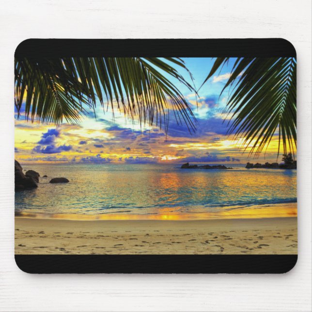 Tapis De Souris "Paradise Beach" Écran large Mousepad (Devant)