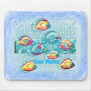 Tapis De Souris Paradise poisson nom personnalisé pavé de souris