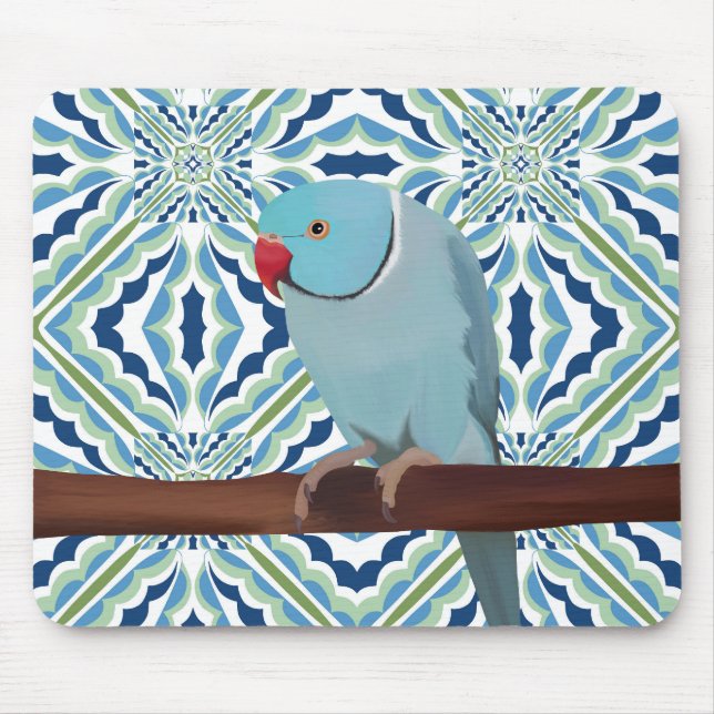 Tapis De Souris Parakeet Blue Indian Ringneck (Devant)