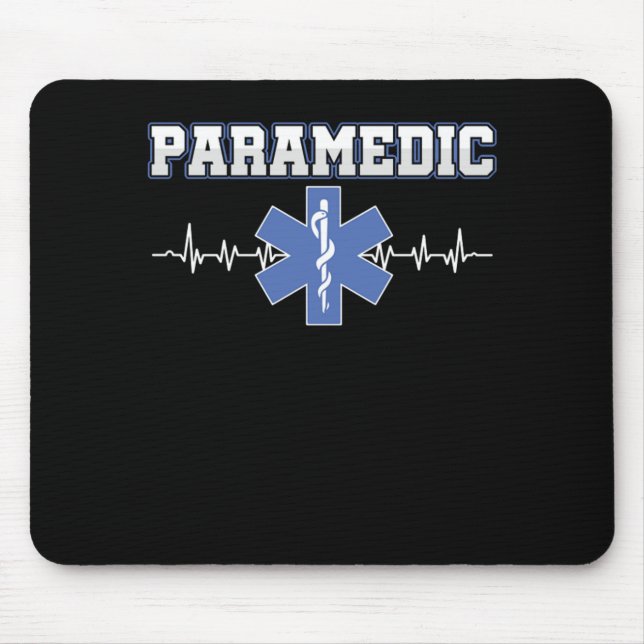 Tapis De Souris Paramedic Caduceus Heartbeat EMT EMS Doctor Nurse (Devant)