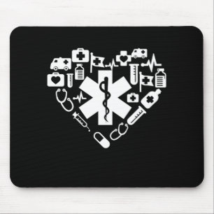 Tapis De Souris Paramedic Heart Paramedic Caduceus Doctor EMS EMT