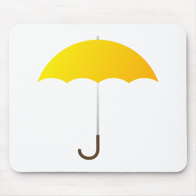 Tapis De Souris Parapluie jaune (Devant)