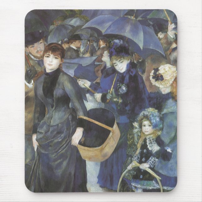 Tapis De Souris Parapluies de Pierre Renoir, Impressionnisme Vinta (Devant)