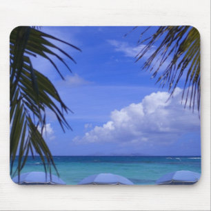 Tapis De Souris parasols sur la plage, St-Maarten, Caraïbes