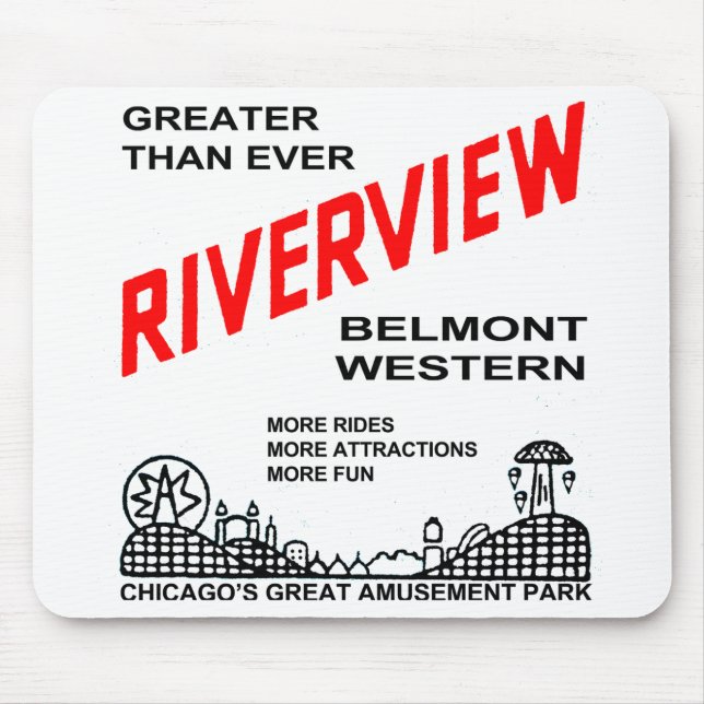 Tapis De Souris Parc d'attractions Riverview, CHICAGO, ILL. (1904- (Devant)