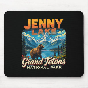 Tapis De Souris Parc national de Grand Teton Randonnée vintage du