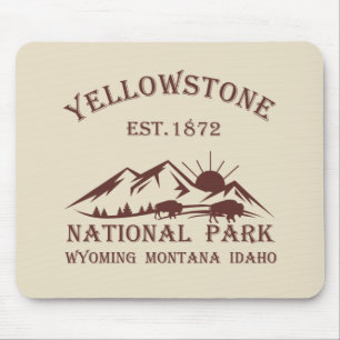 Tapis De Souris Parc national de Yellowstone vintage