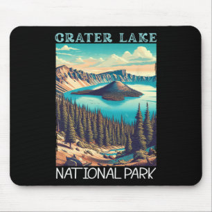 Tapis De Souris Parc national du lac Crater Rétro Randonnée Campin