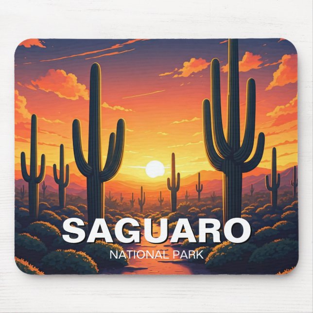 Tapis De Souris Parc national du Saguaro Cactus (Devant)