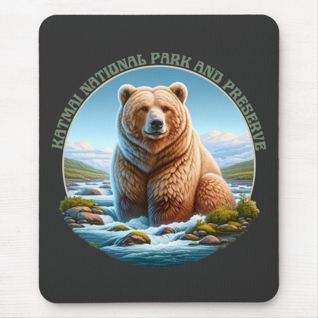 Tapis De Souris Parc national et réserve de Katmai (Devant)