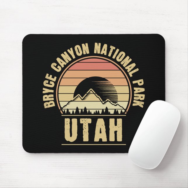 Tapis De Souris Parc national Retro Bryce Canyon Utah (Avec souris)