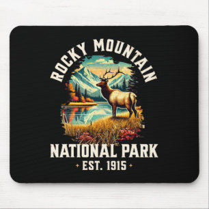 Tapis De Souris Parc national rétro vintage des montagnes rocheuse