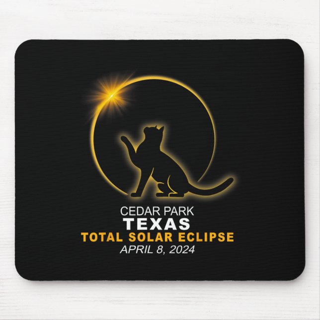 Tapis De Souris Parc Total Éclipse Solaire 8 avr. 2024 (Devant)