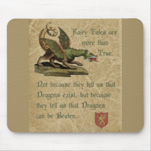 Tapis De Souris Parchemin inspiré d'antiquité de citation de