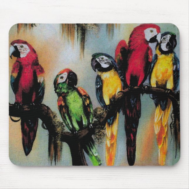 Tapis De Souris Parcours de perroquets ~ Mousepad (Devant)