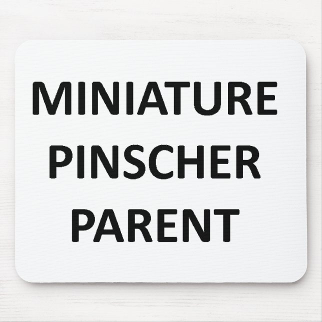 Tapis De Souris parent de pinscher miniature aucune PIC (Devant)