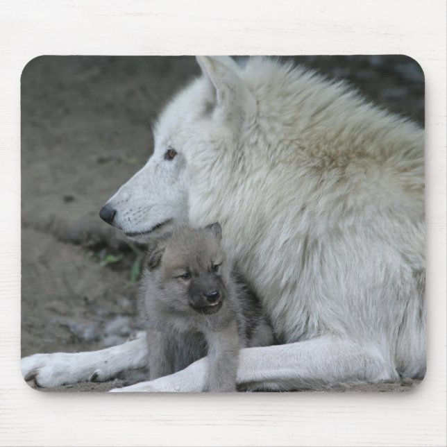 Tapis De Souris Parent Mousepad de loup (Devant)