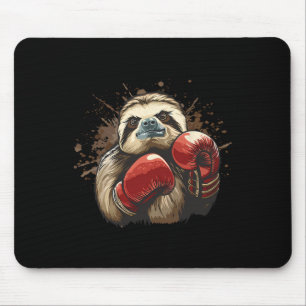 Tapis De Souris Paresseux de boxe avec gants de boxe Kickboxing Dr