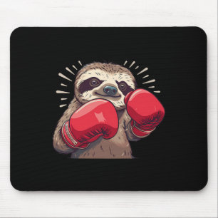 Tapis De Souris Paresseux de boxe avec gants de boxe Kickboxing Dr