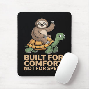 Tapis De Souris Paresseux drôle chevauchant une tortue