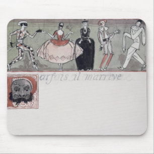 Tapis De Souris "Parfois IL m'arrive" (encre et la semaine sur le