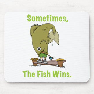 Tapis De Souris Parfois le poisson gagne Mousepad