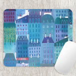 Tapis De Souris Paris bleu<br><div class="desc">Peinture basée sur Paris au printemps, parfaite pour les francophiles et ceux qui aiment voyager en France. Art original de Nic Squirrell.</div>