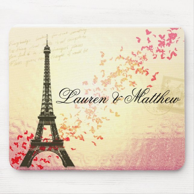 Tapis De Souris Paris dans l'amour - Tour Eiffel (Devant)