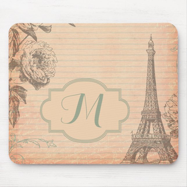 Tapis De Souris Paris France Eiffel Tour Eiffel Monogramme Pad (Devant)