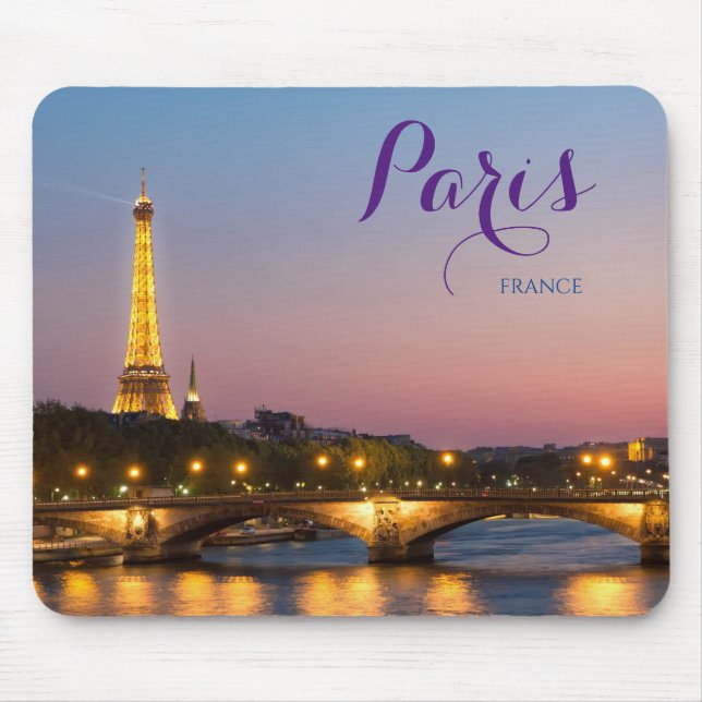 Tapis De Souris Paris France Tour Eiffel  (Devant)
